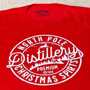 NWOT - Crazy Dog T-Shirts - Mens - Christmas Shirt - North Pole Distillery - XL